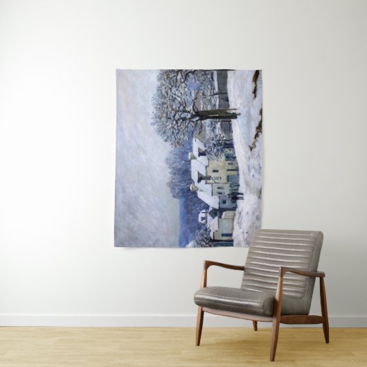 Alfred Sisley - Place Chenil in Marly, Snow Effect Wandkleed (In situ)