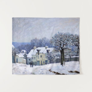 Alfred Sisley - Place Chenil in Marly, Snow Effect Wandkleed