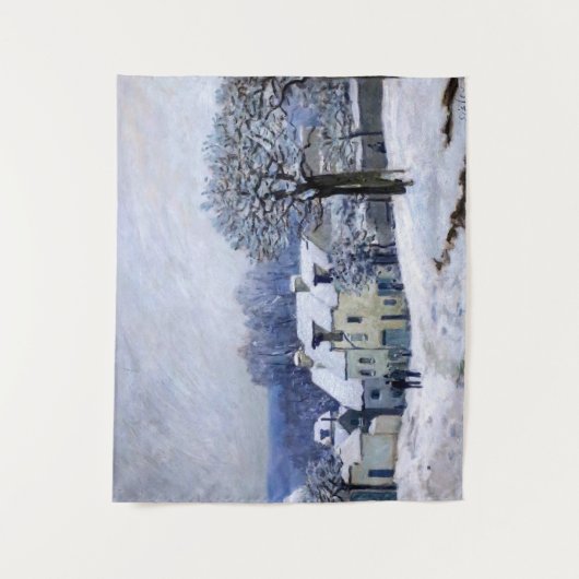 Alfred Sisley - Place Chenil in Marly, Snow Effect Wandkleed (Voorkant)