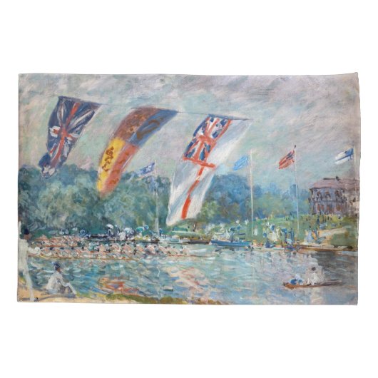 Alfred Sisley - Regatta in Molesey Kussensloop (Achterkant)