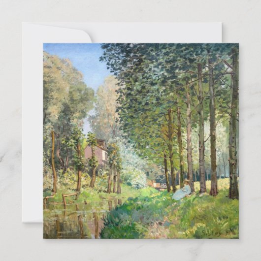 Alfred Sisley - Rest langs de Stream Bedankkaart (Voorkant)