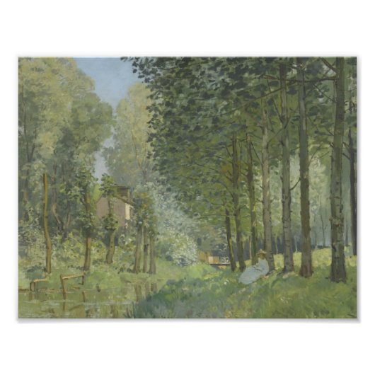 Alfred Sisley - Rest langs de Stream Foto Afdruk (Voorkant)