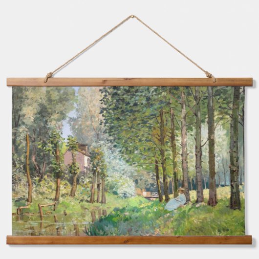 Alfred Sisley - Rest langs de Stream Hangend Wandkleed (Voorkant)