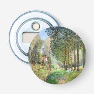 Alfred Sisley - Rust langs de beek Button Flesopener