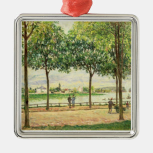 Alfred Sisley Straat van de Spaanse kastanjebome Metalen Ornament