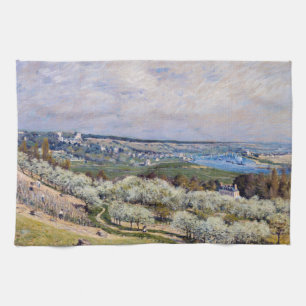 Alfred Sisley - Terrace in Saint-Germain, lente Theedoek