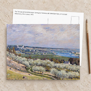 Alfred Sisley - Terras bij Saint-Germain, Lente Briefkaart