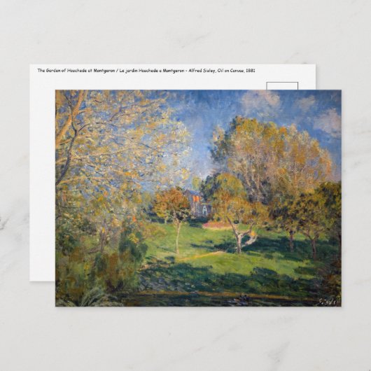 Alfred Sisley - The Garden of Hoschede, Montgeron Briefkaart (Voorkant / Achterkant)
