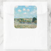 Alfred Sisley - The Meadow Vierkante Sticker (Tas)