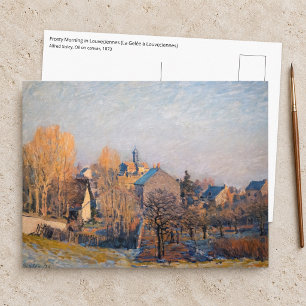 Alfred Sisley - Vorstige ochtend in Louveciennes Briefkaart