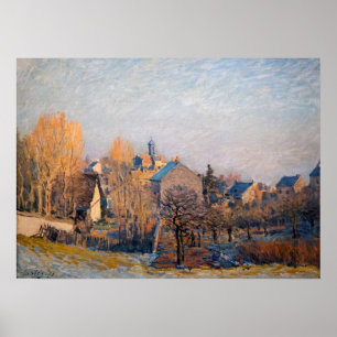 Alfred Sisley - Vorstige ochtend in Louveciennes Poster