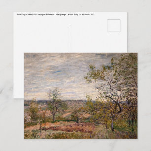 Alfred Sisley - Winderige dag bij Veneux Briefkaart