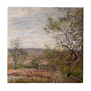 Alfred Sisley - Winderige dag bij Veneux Tegeltje