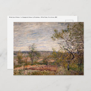 Alfred Sisley - Windy Day in Veneux Briefkaart