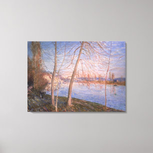 Alfred Sisley Winterochtend Canvas Afdruk