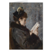 Alfred Stevens Lecture jeune dame CC0459 Carte (Devant)