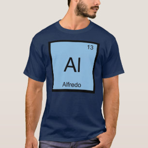 Alfredo Naam Chemie Element Periodiek Systeem T-shirt
