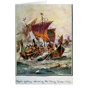 Alfred's kombuizen aanvallen de Viking Dragon aan