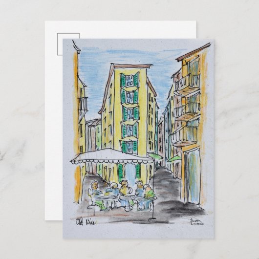 Alfresco Dining in Old Nice | Nice, Frankrijk Briefkaart (Voorkant / Achterkant)