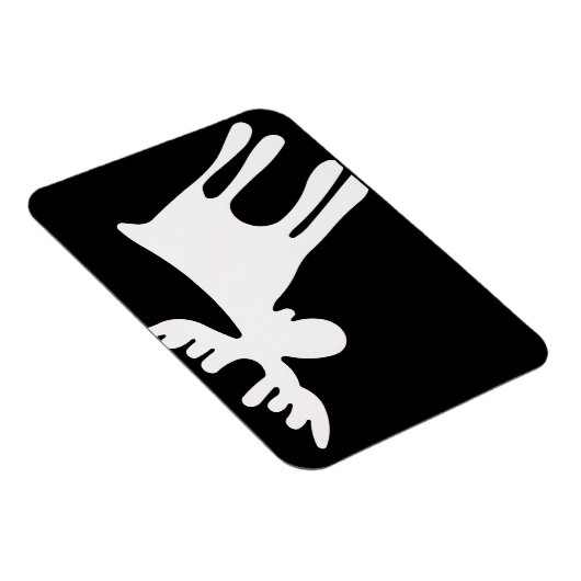 Älg / Moose, vit Magneet (Rechterzijde)