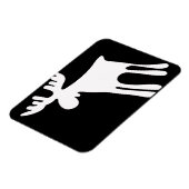 Älg / Moose, vit Magneet (Linkerzijde)