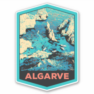 Algarve Lagos côte Portugal Voyage Sticker