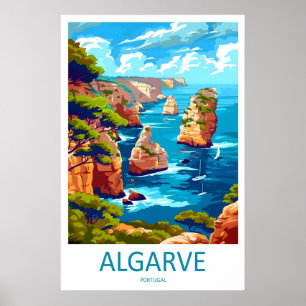 Algarve Nationaal Park Poster Reizen Ski Vintage