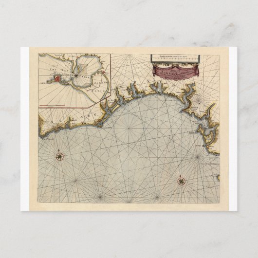 Algarve Portugal 1690 Briefkaart (Voorkant)