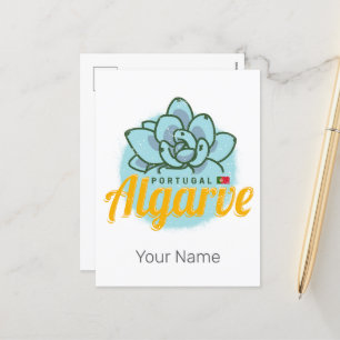 Algarve Portugal Bloem Succulent  Souvenir Feestdagenkaart