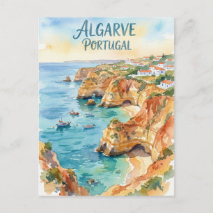 Algarve Portugal waterverf Briefkaart