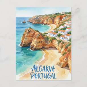 Algarve Portugal waterverf Briefkaart