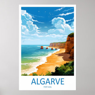 Algarve Ski Travel Vintage Park National Poster
