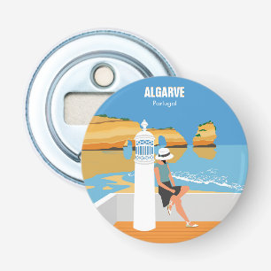 Algarve strandmeisje op  manier button flesopener