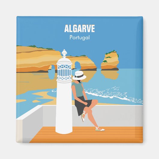 Algarve strandmeisje op manier magneet (Voorkant)
