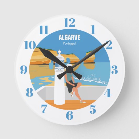Algarve strandmeisje op manier ronde klok (Voorkant)