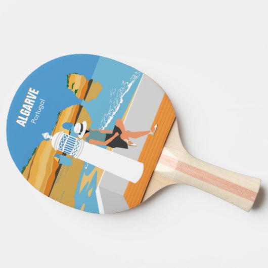Algarve strandmeisje op manier tafeltennisbatje (Zijkant)