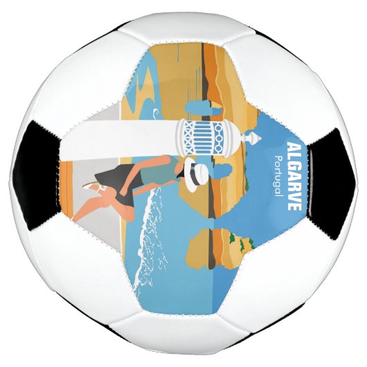 Algarve strandmeisje op manier voetbal (Gedraaid)
