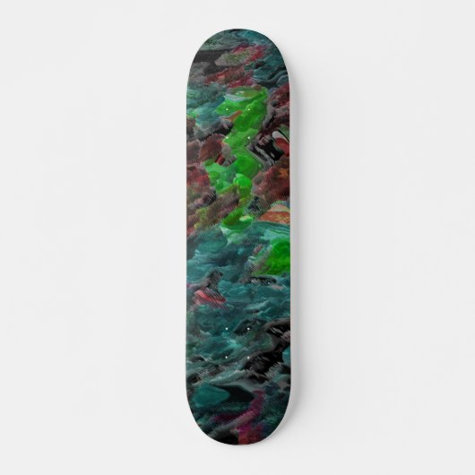 Algas ou corais do mar com efeito onda skateboard (Voorkant)