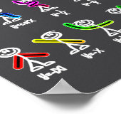 Algebra Dance Funny Graph Figures Math Poster (Hoek)