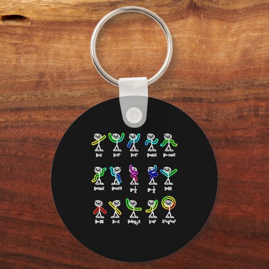 Algebra Dance Funny Graph Figures Math  Sleutelhanger (Voorkant)