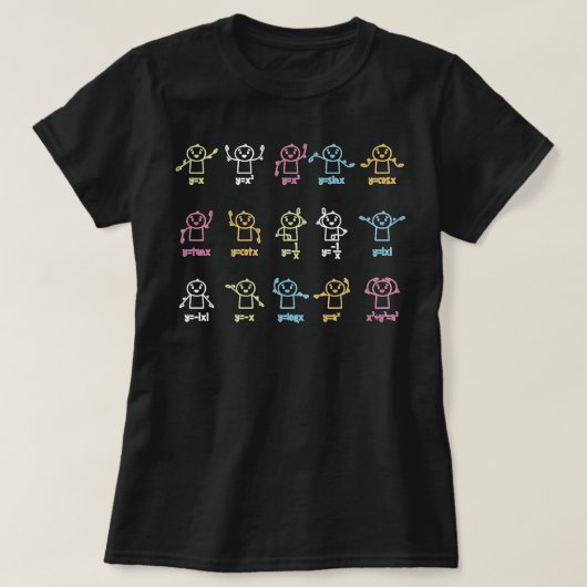 Algebra Dance Funny Graph Figures Wiskunde vergeli T-shirt (Design voorkant)