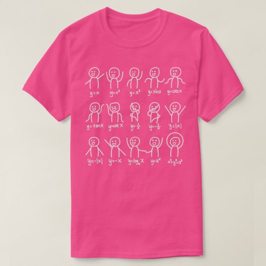 Algebra Dance Funny Graph Figures Wiskunde vergeli T-shirt (Design voorkant)