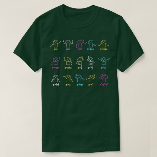 algebra dans grappige functiediagram wetenschap t-shirt (Design voorkant)