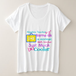 Algebra docent hetzelfde als een normale Wiskunde  Grote Maat T-shirt