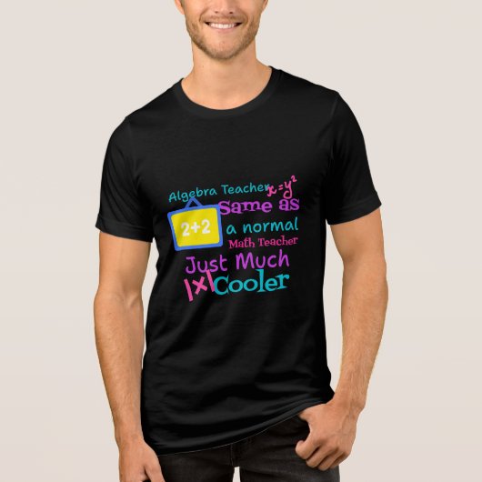 Algebra docent hetzelfde als een normale Wiskunde Tri-Blend Shirt (Voorkant)