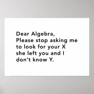 Algebra en zijn X Poster