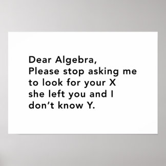 Algebra en zijn X Poster