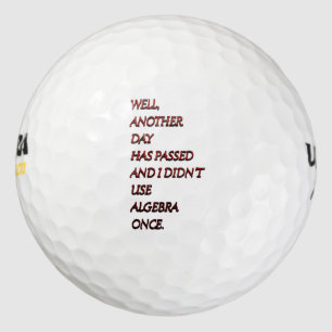 Algebra grappige tekst golfballen