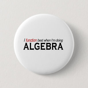 Algebra _ I functie best Ronde Button 5,7 Cm
