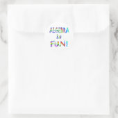 Algebra is Fun Ronde Sticker (Tas)